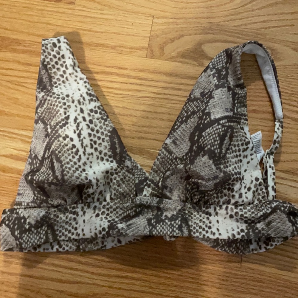 Aerie snake skin bikini top